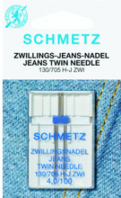 Schmetz Symaskinsnl Tvilling Jeans 130/705 H-J Zwi Str. 4,0-100 - 1