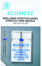 Schmetz Symaskinsnl Tvilling Strck 130/705 H-S Zwi Str. 2,5-75 - 2