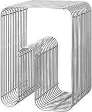 CURVA wire stool shelf silver, AYTM