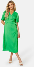 VILA Naria S/S Wrap Midi Dress Green Bee 38