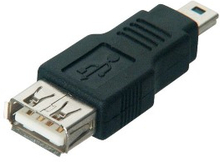 Luxorparts Adapter USB-hunnkontakt til mini-USB-hannkontakt