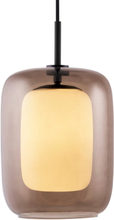 Globen Lighting Cuboza takpendel, 20 cm, brun/hvit