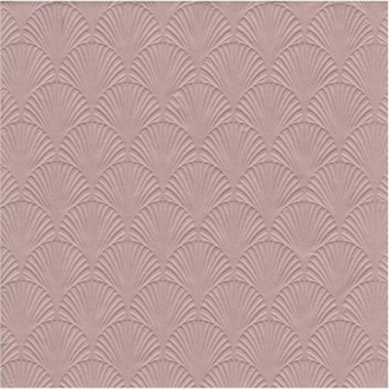 48x Luxe 3-laags servetten met patroon oud roze 33 x 33 cm
