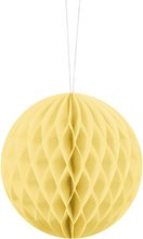 Ljus Gul Honeycomb Ball 10 cm