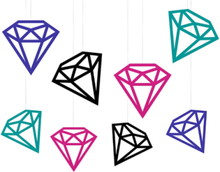 8 stk Diamantformade Hängande Dekorationer