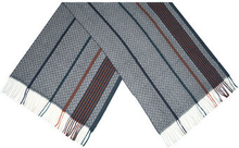 Tørklæde damer 180 x 65 cm polyester grå / rød one-size