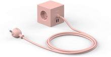 Avolt Stikdåser - Square 1 USB A & Magnet 1,8m Old Pink Avolt