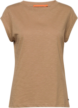 Cc Heart Basic T-Shirt T-shirts & Tops Short-sleeved Beige Coster Copenhagen*Betinget Tilbud