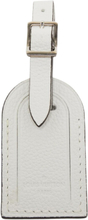 Louis Vuitton White Leather Luggage Name Tag