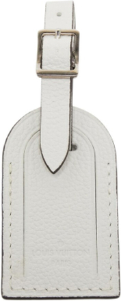 Louis Vuitton White Leather Luggage Name Tag