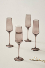 VANNA champagneglas 4-pack Mörkgrå