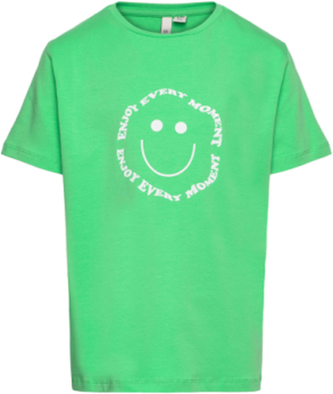 Pkfibbi Ss Tee T-shirts Short-sleeved Grønn Little Pieces*Betinget Tilbud