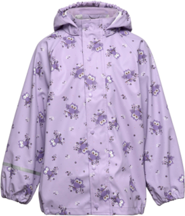 Rain Jacket - Aop Outerwear Rainwear Jackets Purple CeLaVi