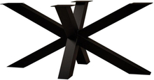 Zwarte stalen matrix tafelpoot hoogte 73 cm en breedte 180 cm (koker 10 x 10)