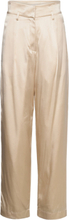 Silk Satin Suit Pants Bottoms Trousers Suitpants Beige Cathrine Hammel