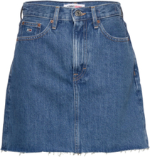 Mom Mid Skirt Bg4032 Kort Kjol Blue Tommy Jeans