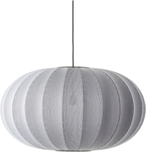 Knit-Wit 76 Oval Pendant Home Lighting Lamps Ceiling Lamps Pendant Lamps Grey Made By Hand
