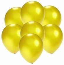 50x stuks kleine metallic gele ballonnen 13 cm