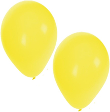50x stuks gele party ballonnen van 27 cm