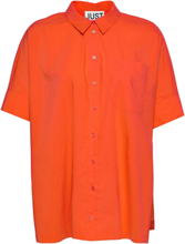 Noria Shirt Kortermet Skjorte Oransje Just Female*Betinget Tilbud
