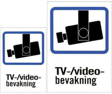 Deltaco Plastskilt Tv/videoovervågning A4 + A5