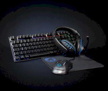 Nedis Gaming Combo Kit | 5-i-1 | Tangentbord, headset, mus och musmatta | Svart | QWERTZ | DE Layout