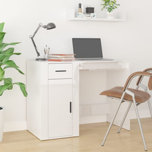 vidaXL Skrivbord vit högglans 100x49x75 cm konstruerat trä