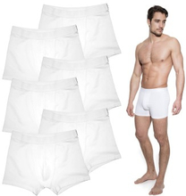 Bread and Boxers Boxer Briefs 6P Hvid økologisk bomuld Small Herre