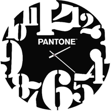 Orologio da parete design moderno Pantone nero Numbers