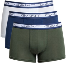 Gant Kalsonger 3P Basic Cotton Trunks Blå/Grön bomull Small Herr