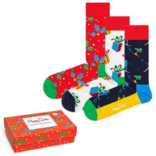Happy socks Strømper 3P Playing Holiday Gift Box Flerfarvet bomuld Str 41/46 Herre