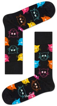 Happy socks Strømper Cat Sock Svart mønstret Str 41/46