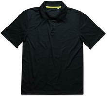 Stedman Active 140 Polo Sort polyester Small Herre