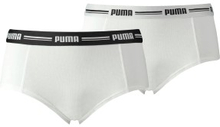 Puma Truser 2P Iconic Mini Shorts Hvit Small Dame