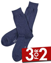 Topeco Strømper Men Classic Socks Plain Blå Str 41/45 Herre