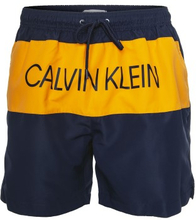Calvin Klein Badebukser Core Placed Logo Medium Drawstring Orange/Mørkbl polyester Medium Herre