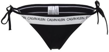 Calvin Klein CK Logo String Side Tie Bikini Sort Medium Dame