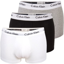 Calvin Klein 3P Cotton Stretch Low Rise Trunks Hvid/Grå bomuld Small Herre