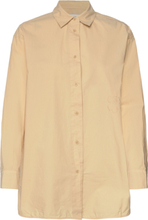 Griste Solid Tops Shirts Long-sleeved Beige Marimekko