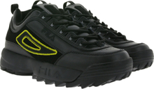 FILA Damen Retro-Schuhe 90´s Sneaker mit verschiedenen Klett-Patches Disruptor II Patches Schwarz