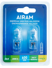 AIRAM Halogenlampa G9 42W 2800K 2-pack 9410179 Replace: N/A