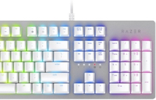 Razer Huntsman Mechanische Tastatur Gaming Opto-mechanischer Schalter 104 Tasten RGB-Hintergrundbeleuchtung Kabelgebundene Tastatur Silber