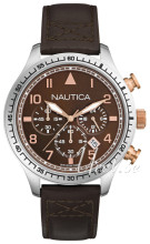 Nautica A17655G Chronograph Brun/Läder Ø44 mm