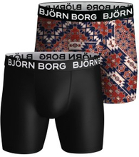 Björn Borg 2P Performance Shorts 2032 Rød/Svart polyester Small Herre