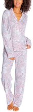 PJ Salvage Playful Prints Pyjama Grå/Rosa Small Dame