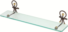 Mensola ferro battuto e vetro temperato artigianale design arredo bagno 150023-B
