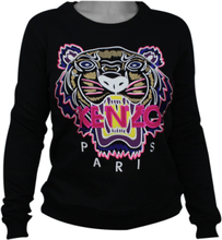 Kenzo Tiger Womans Sweatshirt Black/Pink S