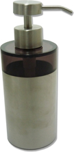 Dispenser portasapone acciaio satinato h17cm design arredo bagno casa 206016-B