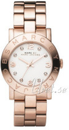 Marc by Marc Jacobs MBM3077 Amy Vit/Roséguldstonat stål Ø36 mm