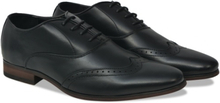 Men's Lace-Up Brogues Black Size 43 PU Leather
